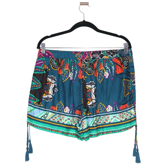 Penti Tropical Beach Coverup Shorts with Tassles NWT Size Large - Picture 2 of 2
